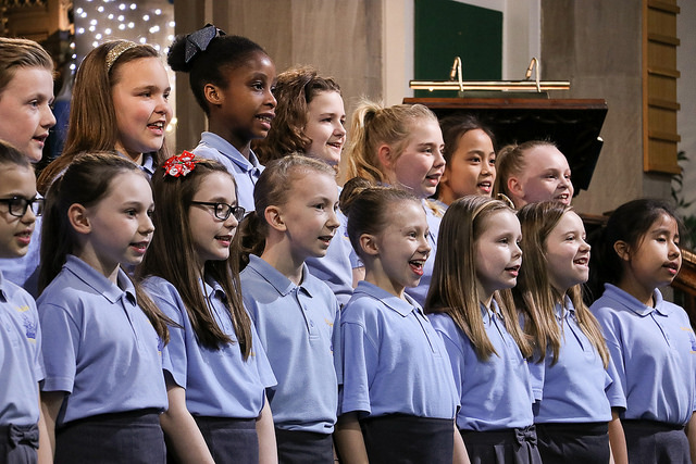 St Bede's School Choir provided the outstanding music