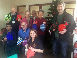 Christmas woolly hats for seafarers