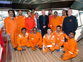 Aberdeen Bishop visits stranded seafarers