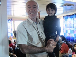 Poignant meeting with migrant ship captain