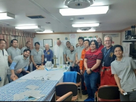 Joint faith service on board