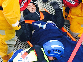 Seafarer hospitalised after he was blown off feet