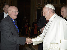 Fr Colum meets Pope Francis