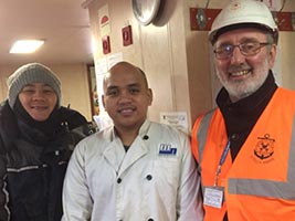 Aberdeen ship visitor makes the news