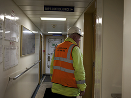Stranded cross channel ferry crew supported by AoS