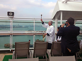 AoS chaplain blesses the Britannia