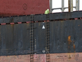 Detained ship crew cared for