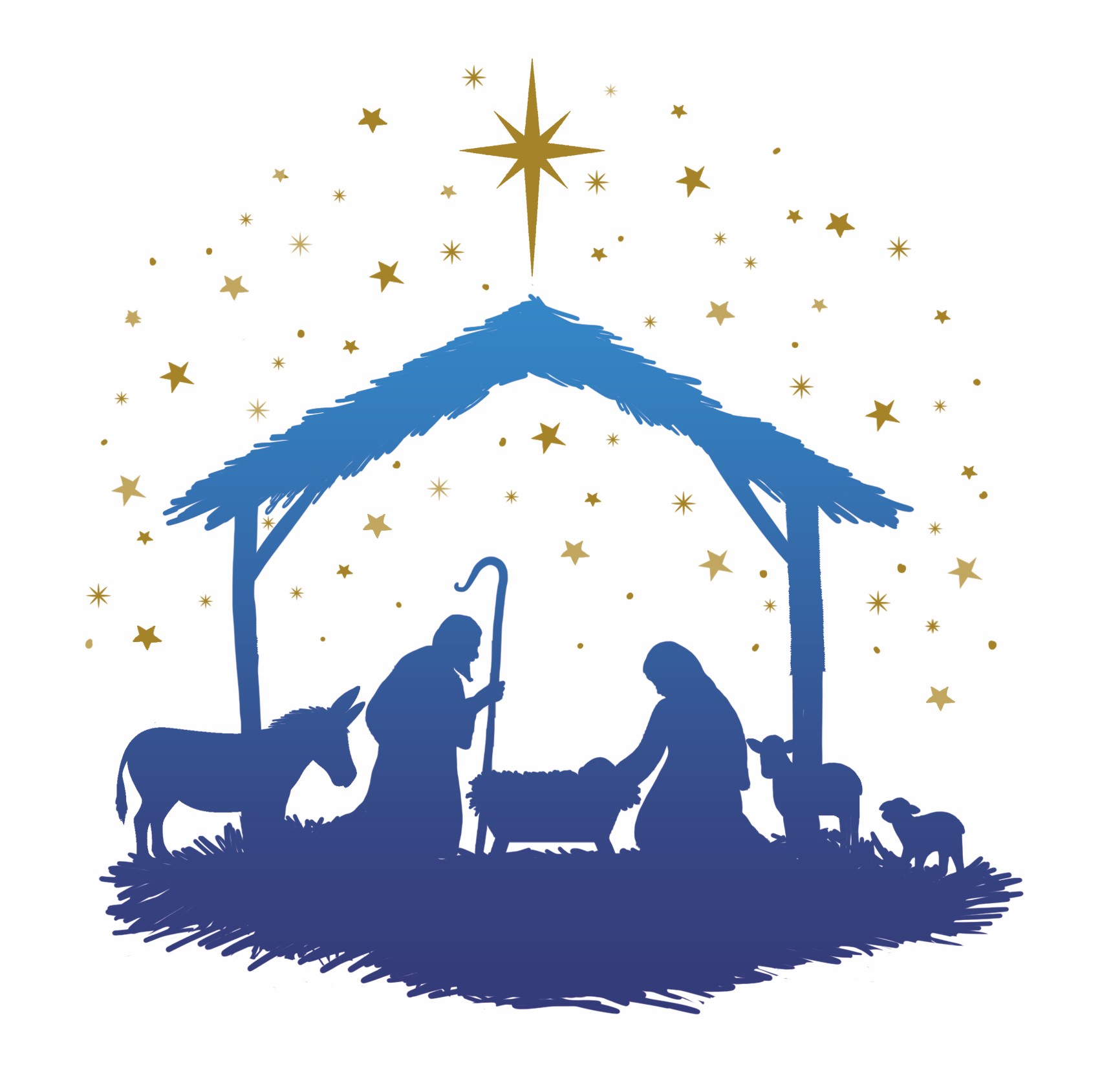 Christmas cards - Nativity Silhouette - Stella Maris